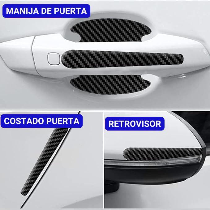 Stickers 3D Fibra de Carbono de Lujo.